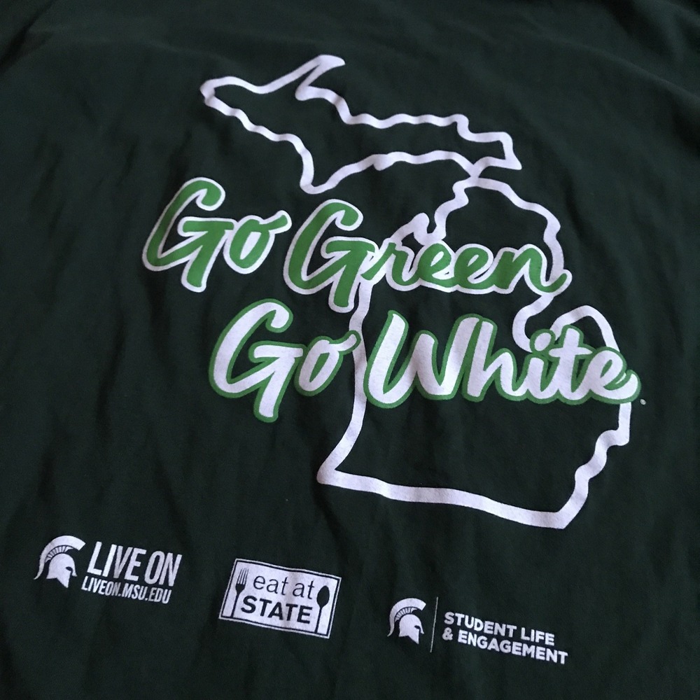 Michigan State Spartans 2XL Green Graphic Tee Shirt - Picture 5 of 5
